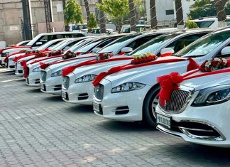 Свадебный кортеж: стиль на колёсах